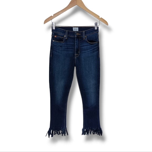 Hudson Boot Crop Frayed Jeans in Medium Wash Size 26 - Picture 2 of 7